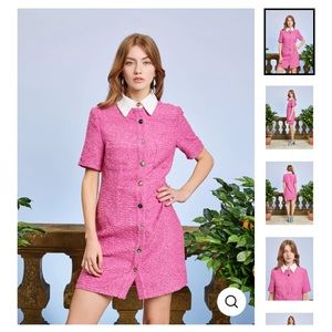 Sister Jane pink tweed dress